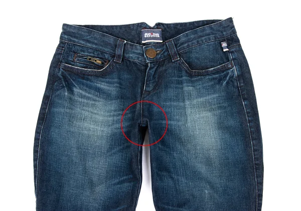 Jean's Paul GAULTIER Hem Embroidery Half Jeans K-169135_002