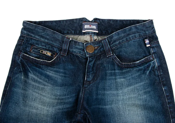 Jean's Paul GAULTIER Hem Embroidery Half Jeans K-169135_004