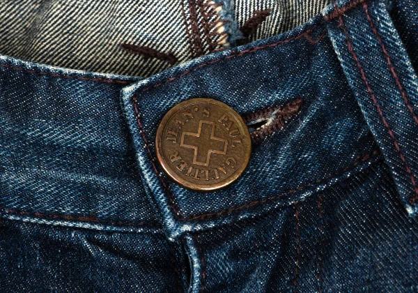 Jean's Paul GAULTIER Hem Embroidery Half Jeans K-169135_005