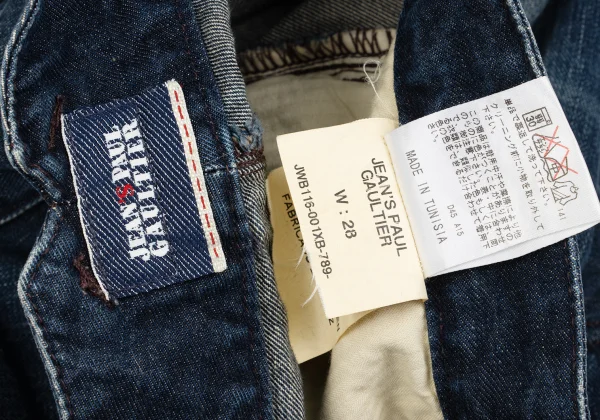 Jean's Paul GAULTIER Hem Embroidery Half Jeans K-169135_016