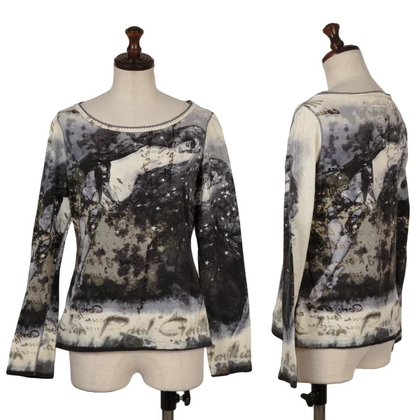 Jean Paul GAULTIER FEMME Cotton Graphic Print Top Multi-Color 40 K-169138_001