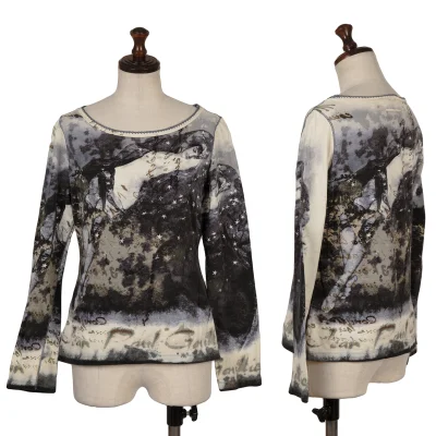 Jean Paul GAULTIER FEMME Cotton Graphic Print Top