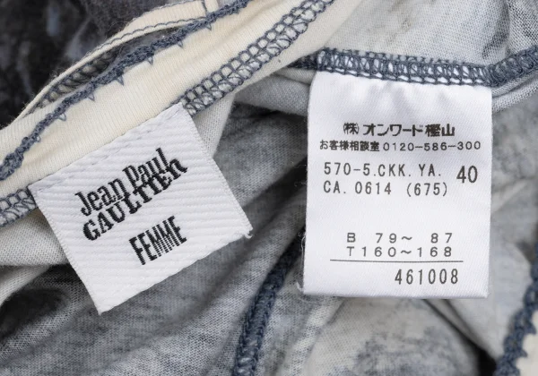 Jean Paul GAULTIER FEMME Cotton Graphic Print Top K-169138_015