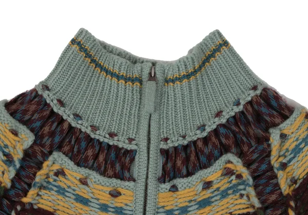 Jean Paul GAULTIER FEMME Wool Design Knit Jacket K-169139_004