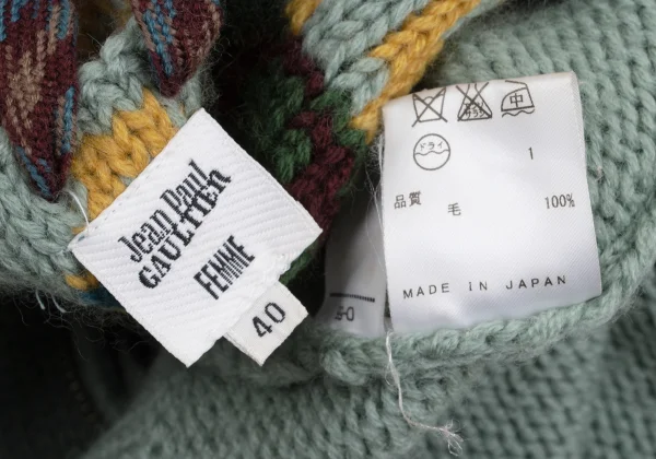 Jean Paul GAULTIER FEMME Wool Design Knit Jacket K-169139_016