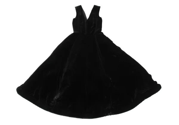 Jean Paul GAULTIER FEMME Quilted Lining Velour Sleeveless Zip Dress K-169140_002