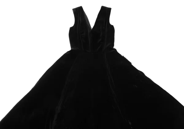 Jean Paul GAULTIER FEMME Quilted Lining Velour Sleeveless Zip Dress K-169140_003