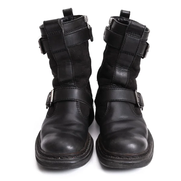 JPG by GAULTIER Boa-lining Suede Switching Leather Boots K-169146_002