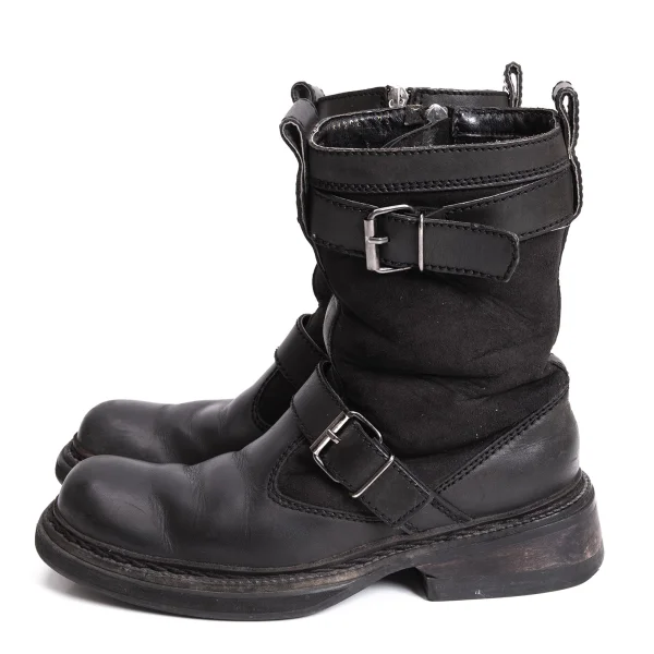 JPG by GAULTIER Boa-lining Suede Switching Leather Boots K-169146_004