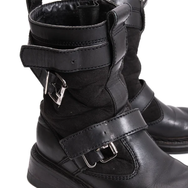 JPG by GAULTIER Boa-lining Suede Switching Leather Boots K-169146_007