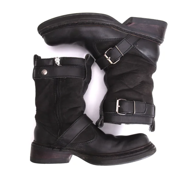 JPG by GAULTIER Boa-lining Suede Switching Leather Boots K-169146_010