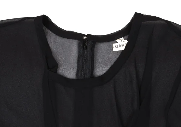 COMME des GARCONS Hem Tweed Switching Sheer Dress K-169152_004