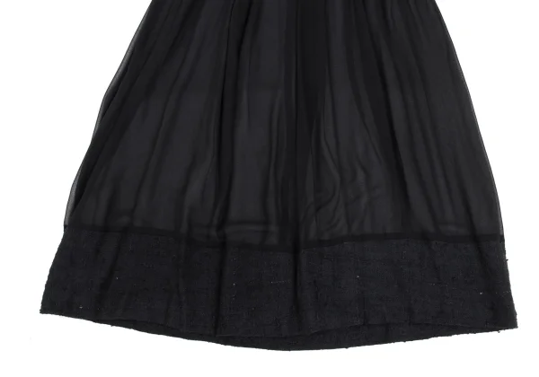 COMME des GARCONS Hem Tweed Switching Sheer Dress K-169152_006