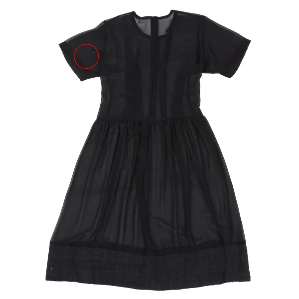 COMME des GARCONS Hem Tweed Switching Sheer Dress K-169152_008