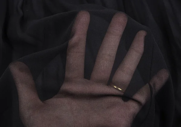 COMME des GARCONS Hem Tweed Switching Sheer Dress K-169152_011