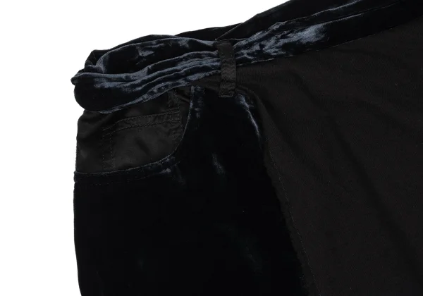 tricot COMME des GARCONS Velours Switching Wrap Skirt K-169154_004