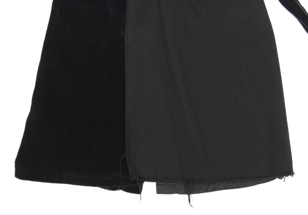 tricot COMME des GARCONS Velours Switching Wrap Skirt K-169154_005