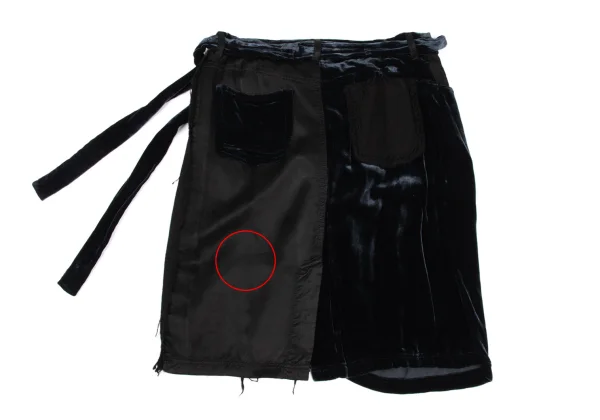 tricot COMME des GARCONS Velours Switching Wrap Skirt K-169154_009