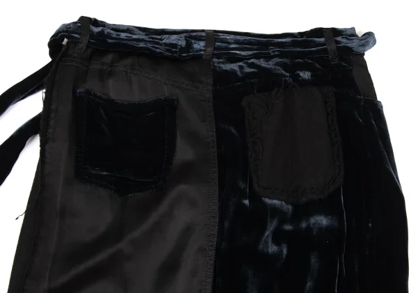 tricot COMME des GARCONS Velours Switching Wrap Skirt K-169154_011