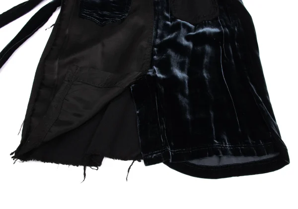 tricot COMME des GARCONS Velours Switching Wrap Skirt K-169154_012