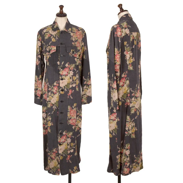 JUNYA WATANABE COMME des GARCONS Floral Printed Shirt Dress Multi-Color S-M K-169156_001