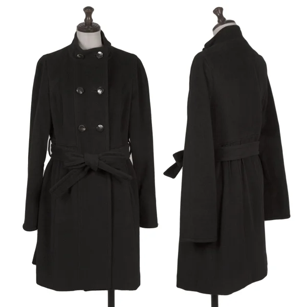 SONIA RYKIEL Angora Blended Wool Coat Black 38 K-169157_001