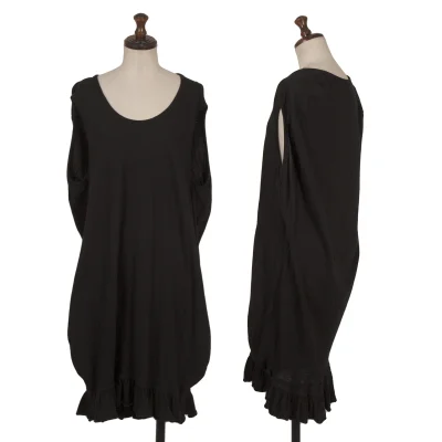 zucca Hem Frill Sleeveless Cotton Knit Dress