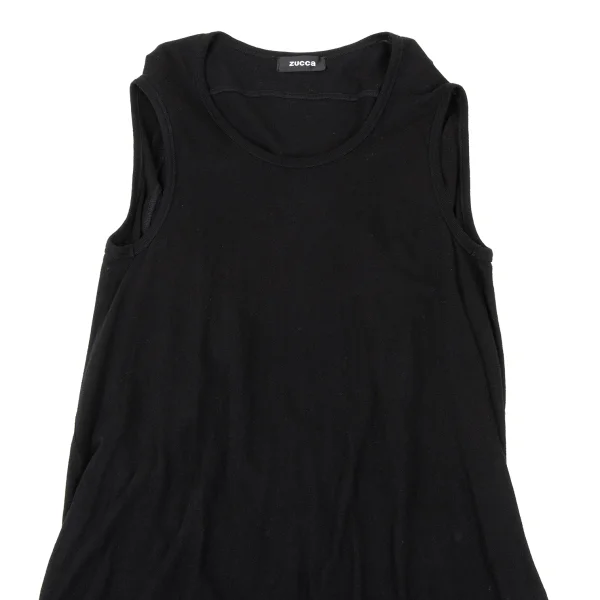 zucca Hem Frill Sleeveless Cotton Knit Dress K-169162_003