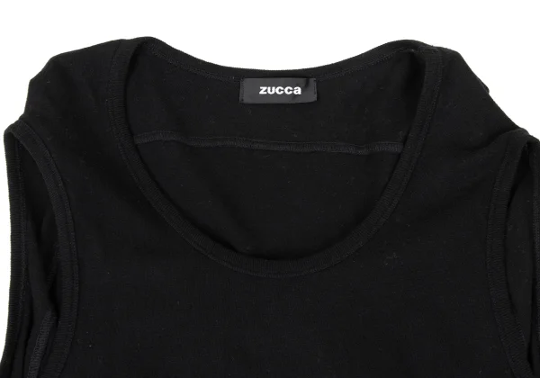 zucca Hem Frill Sleeveless Cotton Knit Dress K-169162_004