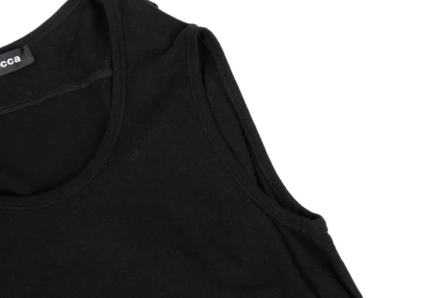 zucca Hem Frill Sleeveless Cotton Knit Dress K-169162_005