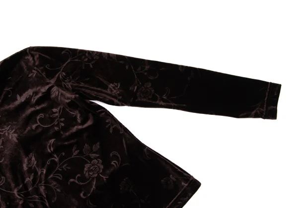 ANNA SUI Floral Jacquard Turtle Neck Velour Top K-169163_005