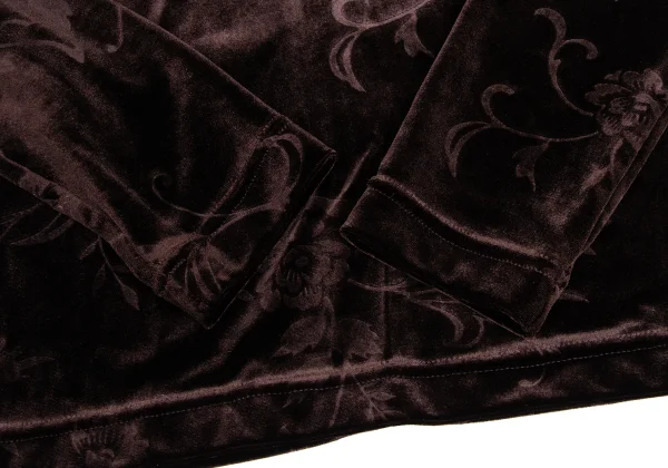 ANNA SUI Floral Jacquard Turtle Neck Velour Top K-169163_006