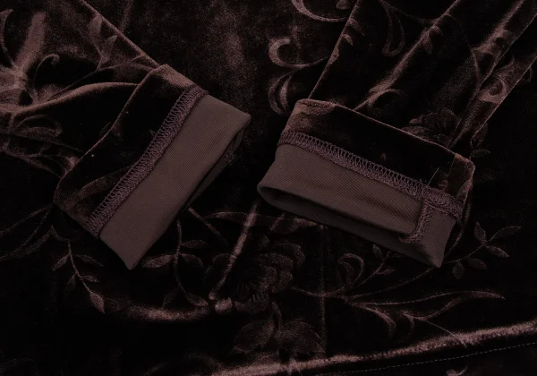 ANNA SUI Floral Jacquard Turtle Neck Velour Top K-169163_007