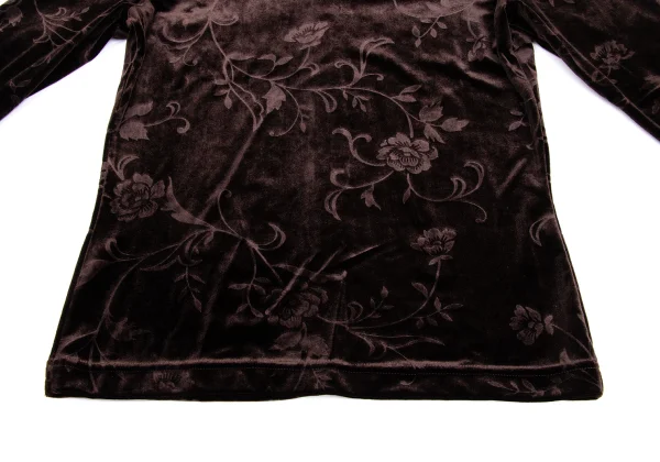 ANNA SUI Floral Jacquard Turtle Neck Velour Top K-169163_008