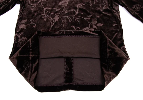 ANNA SUI Floral Jacquard Turtle Neck Velour Top K-169163_009