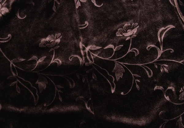 ANNA SUI Floral Jacquard Turtle Neck Velour Top K-169163_012