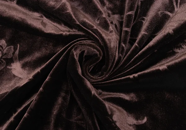 ANNA SUI Floral Jacquard Turtle Neck Velour Top K-169163_013