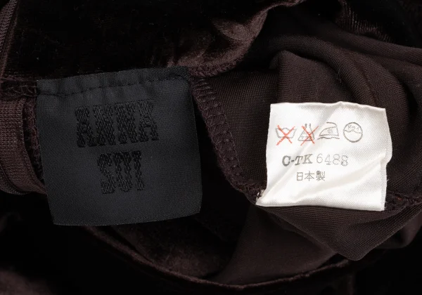 ANNA SUI Floral Jacquard Turtle Neck Velour Top K-169163_014