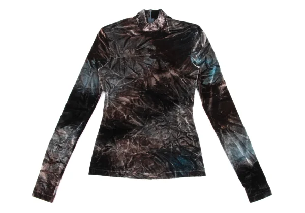 ANNA SUI Wrinkle Tie-Dye Velour Turtle Neck Top K-169164_002