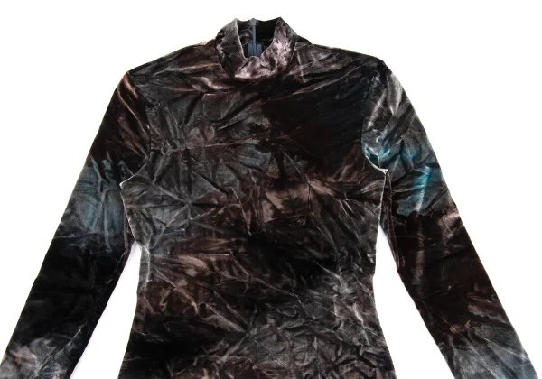 ANNA SUI Wrinkle Tie-Dye Velour Turtle Neck Top K-169164_003