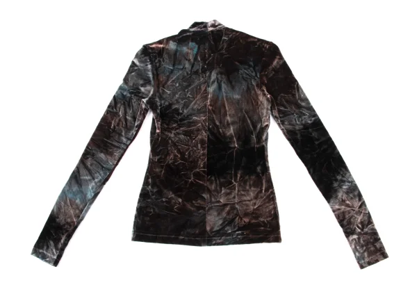 ANNA SUI Wrinkle Tie-Dye Velour Turtle Neck Top K-169164_011