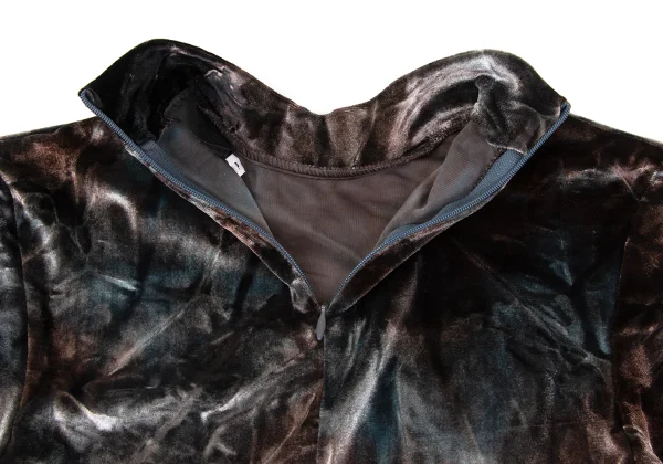 ANNA SUI Wrinkle Tie-Dye Velour Turtle Neck Top K-169164_012