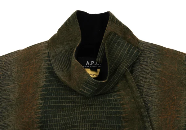 A.P.C. Crocodile Printed Cotton Zip Jacket K-169165_004