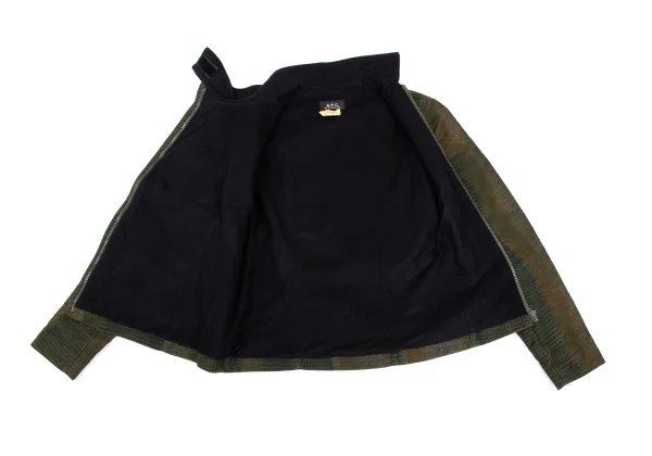 A.P.C. Crocodile Printed Cotton Zip Jacket K-169165_012