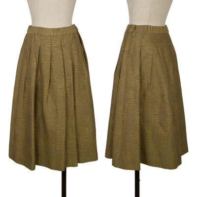 MACPHEE Cotton Graphic Jacquard Tuck Skirt