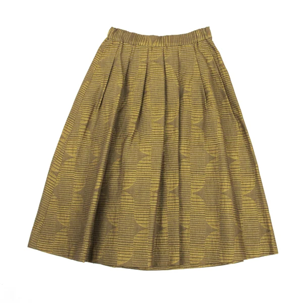 MACPHEE Cotton Graphic Jacquard Tuck Skirt K-169166_002