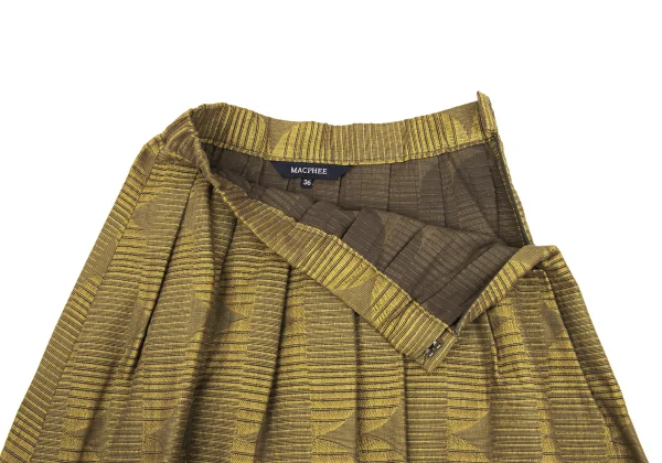 MACPHEE Cotton Graphic Jacquard Tuck Skirt K-169166_004