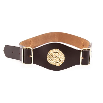 tricot COMME des GARCONS Embroidery Leather Belt