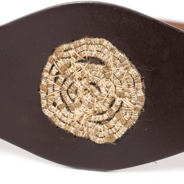 tricot COMME des GARCONS Embroidery Leather Belt K-169179_003