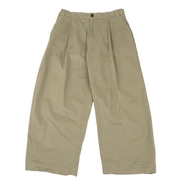 STUDIO NICHOLSON SORTE Cotton Twill Wide Pants Beige L K-169184_001